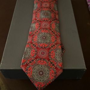 Zegna Red/Grey multi design tie